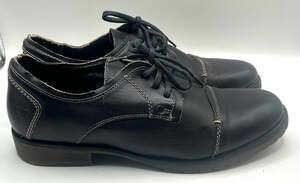 Bed Stu Men's Black Leather Cap Toe Lace Up Oxford Dress Shoes Size 10.5